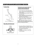 Preview for 12 page of Smooth Fitness sit N cycle SNC-II Owner'S Manual