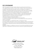 Preview for 8 page of Snailax SL-126B Use & Care Manual