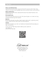 Preview for 7 page of Snailax SL-234 Use & Care Manual