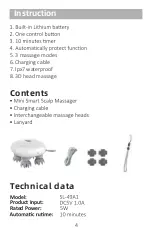 Preview for 4 page of Snailax SL-49A1 Use & Care Manual