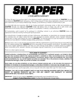 Preview for 20 page of Snapper 11305 Safety Instructions & Operator'S Manual