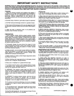 Preview for 2 page of Snapper 19E07 Safety Instructions & Operator'S Manual