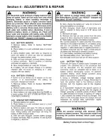 Preview for 27 page of Snapper 281123BV (7800102) Safety Instructions & Operator'S Manual