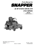 Snapper 375ZB2050CE Parts Manual preview