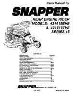 Snapper 421615BVE Parts Manual preview