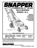 Snapper C21501KWV Safety Instructions & Operator'S Manual preview