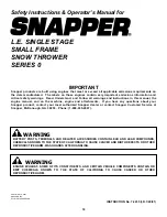 Preview for 18 page of Snapper ELE3190R Safety Instructions & Operator'S Manual