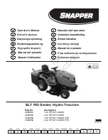 Preview for 1 page of Snapper ELT RD Series ELT1840FR Operating Manual