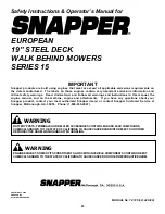 Preview for 23 page of Snapper ER194515B Safety Instructions & Operator'S Manual