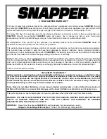 Preview for 26 page of Snapper EYZ15334BVE Safety Instructions & Operator'S Manual