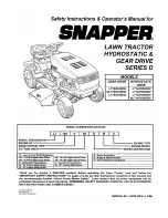 Preview for 45 page of Snapper LT120G30DB Safety Instructions & Operator'S Manual