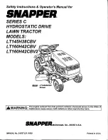 Preview for 32 page of Snapper LT145H38CBV Safety Instructions & Operator'S Manual