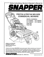 Snapper PL71250KW Safety Instructions & Operator'S Manual preview