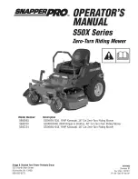 Snapper Pro 5900683 Operator'S Manual preview