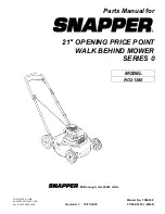 Snapper RO21380 Parts Manual preview