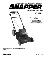 Preview for 1 page of Snapper S2265FC Safety Instructions & Operator'S Manual