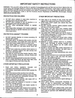 Preview for 2 page of Snapper Series 14 150814BE Safety Instructions & Operator'S Manual