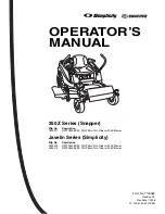 Preview for 1 page of Snapper Simplicity 2690474 Operator'S Manual