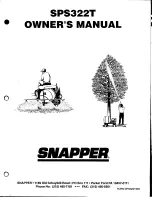 Snapper SPS322T Owner'S Manual preview