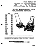 Preview for 1 page of Snapper SV180 Operator'S Manual