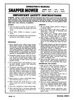 Preview for 1 page of Snapper SV181 Operator'S Manual