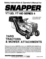 Preview for 1 page of Snapper YT12D Series 4 Safety Instructions & Operator'S Manual