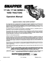 Preview for 16 page of Snapper YT12D Series 4 Safety Instructions & Operator'S Manual