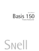 Snell Basis 150 Owner'S Manual preview