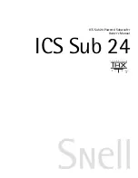 Preview for 1 page of Snell Powered Subwoofer ICS Sub 24 Owner'S Manual