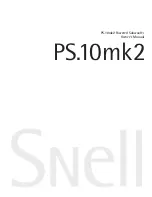 Snell PS.10mk2 Owner'S Manual preview