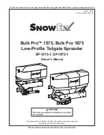 SnowEx Bulk Pro 1575 Owner'S Manual preview