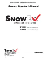 SnowEx E1-712561 Owner'S/Operator'S Manual preview