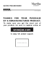 SNOWJOE Martha Stewart MTS-1300PW-RM Operator'S Manual preview