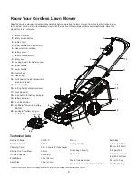 Preview for 8 page of SNOWJOE Sunjoe iON16LM-RM Operator'S Manual