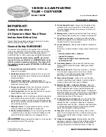 SNOWJOE SUNJOE TILLER JOE TJ600E Operator'S Manual preview