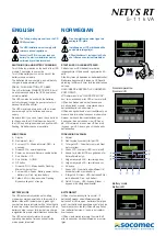 socomec NETYS RT Series Quick Start Manual preview