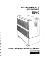 Sola Interact 3 KVA Installation And Operation Manual preview