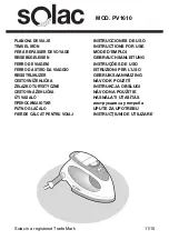 Preview for 1 page of SOLAC PV1610 Instructions For Use Manual