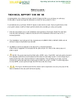 Preview for 2 page of Solair World SAWE-20-270 Installation And Operation Instruction Manual