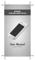 Solar Freeloader Pico PC1005 User Manual preview