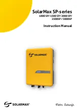 Preview for 1 page of SolarMax 1000SP Instruction Manual