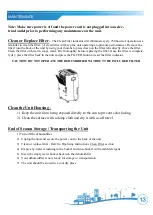 Preview for 13 page of Soleus Air DSX-70EIPMW-01 Operating Instructions Manual