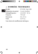 Preview for 44 page of SOLIS THERMOPAD 2260 User Manual