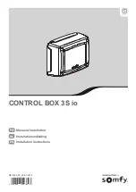 SOMFY Control Box 3S io Installation Instructions Manual preview