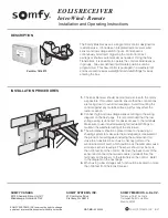 SOMFY EOLIS RECEIVER Installation And Operating Instructions preview