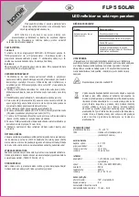 Preview for 5 page of Somogyi Elektronic home FLP5SOLAR Instruction Manual