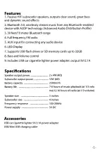 Preview for 2 page of Sondpex CSF-D45B User Manual