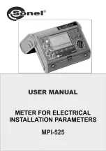 Preview for 1 page of Sonel MPI-525 User Manual