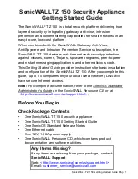 Preview for 2 page of SonicWALL TZ 150 Wireless Getting Started Manual