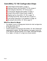 Preview for 3 page of SonicWALL TZ 150 Wireless Getting Started Manual